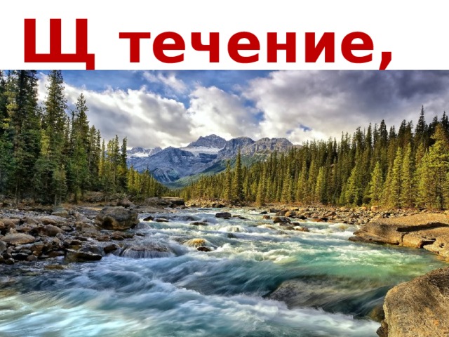Щ течение, река 
