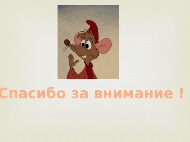 Спасибо за внимание ! 