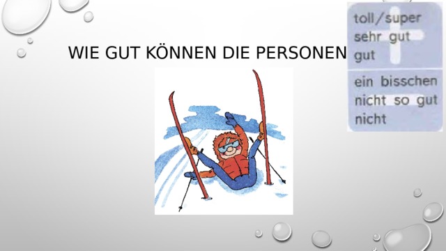 Wie gut können die Personen …? 