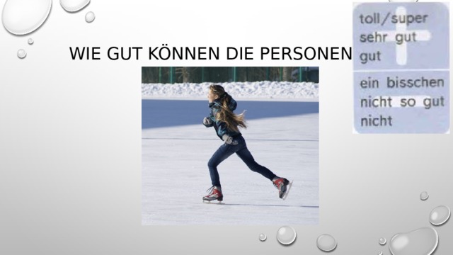 Wie gut können die Personen …? 