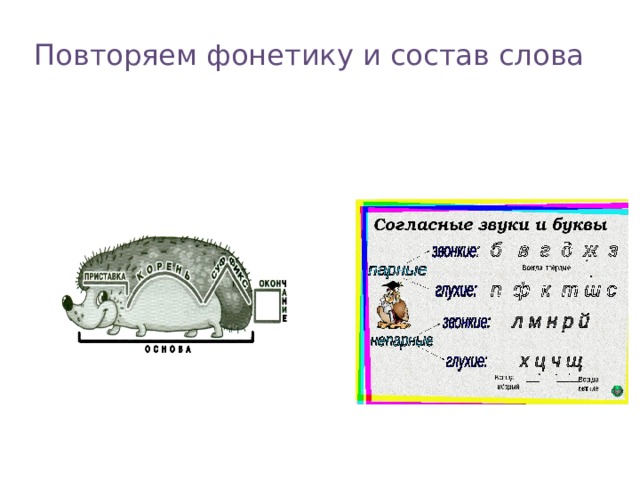Повторяем фонетику и состав слова 