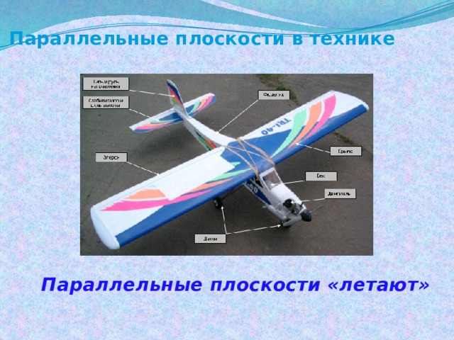Параллельные плоскости в технике Параллельные плоскости «летают» 