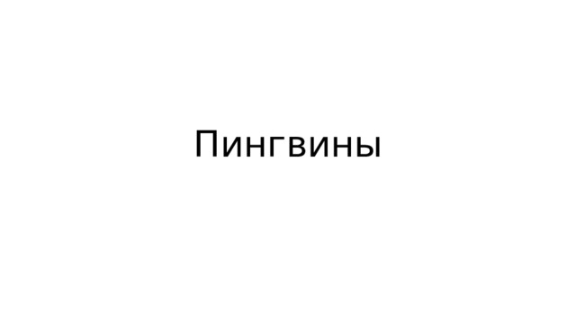 Пингвины 