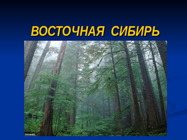  ВОСТОЧНАЯ СИБИРЬ 