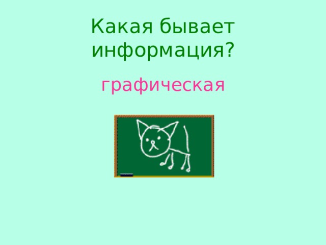 Какая бывает информация? графическая 