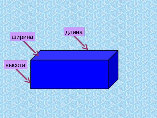 длина ширина высота 