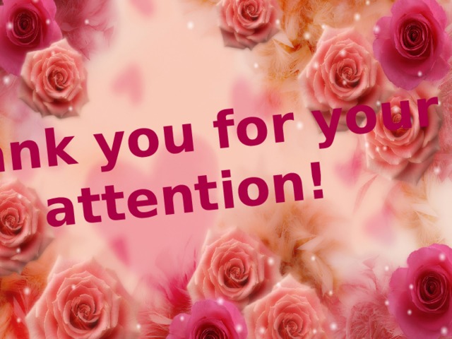 Thank you for your attention! 