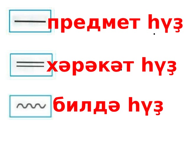 предмет һүҙ . хәрәкәт һүҙ . билдә һүҙ 