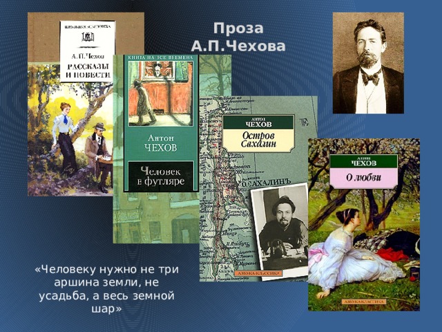 Проза А.П.Чехова «Человеку нужно не три аршина земли, не усадьба, а весь земной шар»  