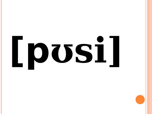 [p ʊsi] 