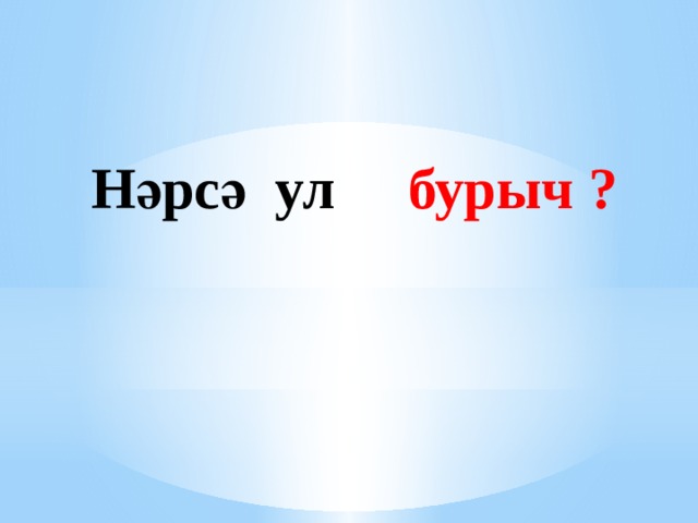   Нәрсә ул бурыч ? 