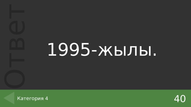 1995-жылы. 40 Категория 4 