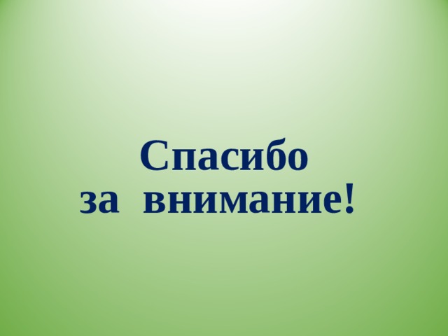   Спасибо за  внимание !  