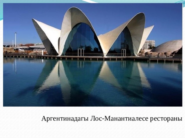  Аргентинадагы Лос-Манантиалесе рестораны 