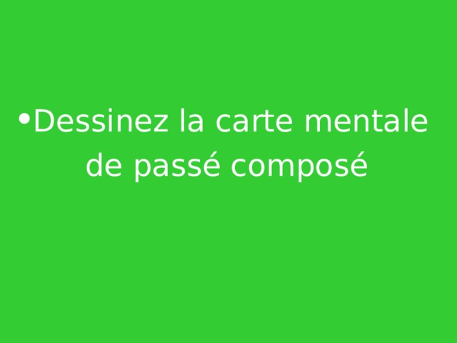 Dessinez la carte mentale de passé composé 