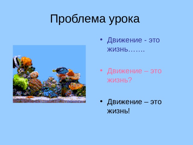 Движение - это жизнь……. Движение – это жизнь?  Движение – это жизнь! 