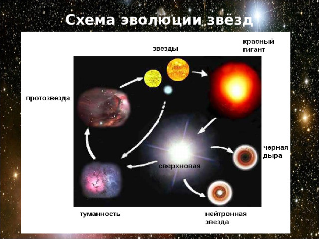 Схема эволюции звёзд 