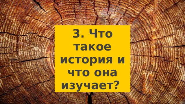 3. Что такое история и что она изучает? 