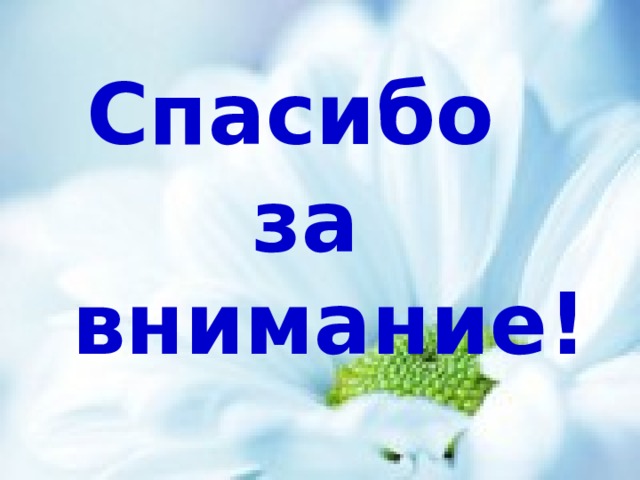 Спасибо за внимание!  
