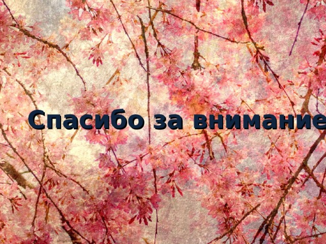 Спасибо за внимание! 