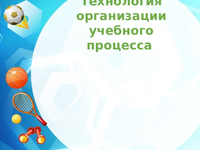 Технология организации учебного процесса   