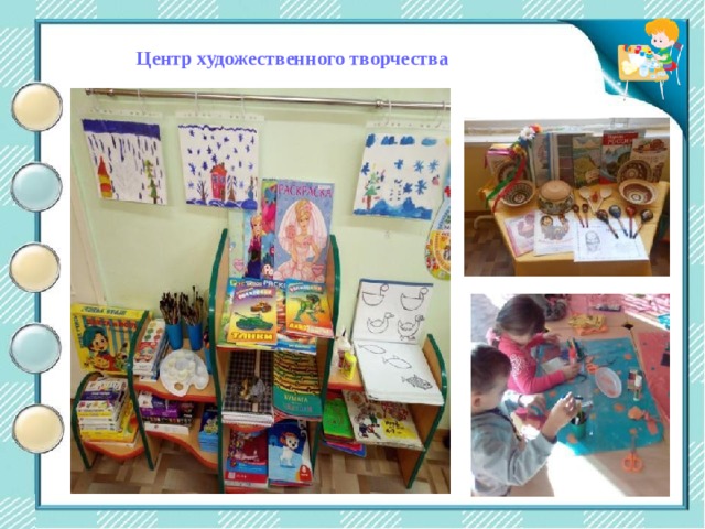 Центр двигательной активности Центр художественного творчества 