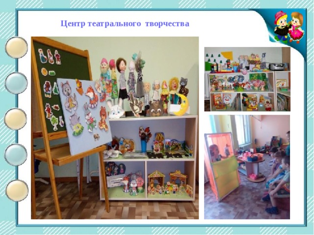 Центр двигательной активности Центр театрального творчества 