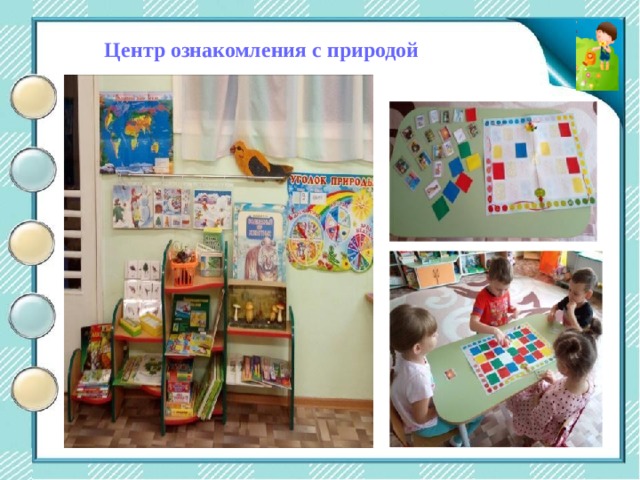 Центр двигательной активности Центр ознакомления с природой 