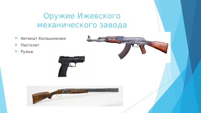Оружие Ижевского механического завода Автомат Калашникова Пистолет Ружье 