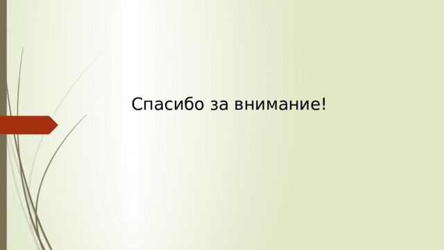  Спасибо за внимание! 