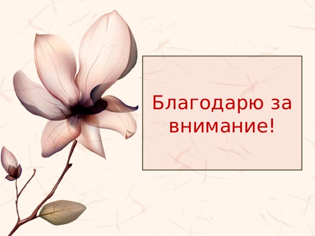 Благодарю за внимание! 