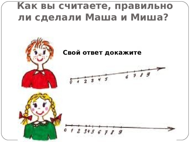 Как вы считаете, правильно ли сделали Маша и Миша?   Свой ответ докажите 