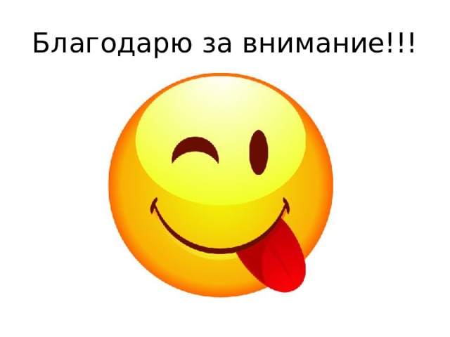 Благодарю за внимание!!! 