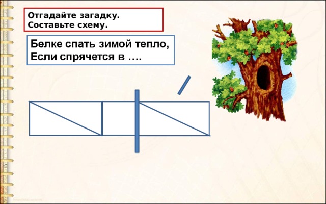 Отгадайте загадку. Составьте схему. 