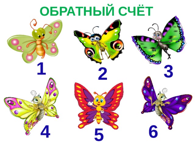 ОБРАТНЫЙ СЧЁТ 1 3 2 4 6 5 