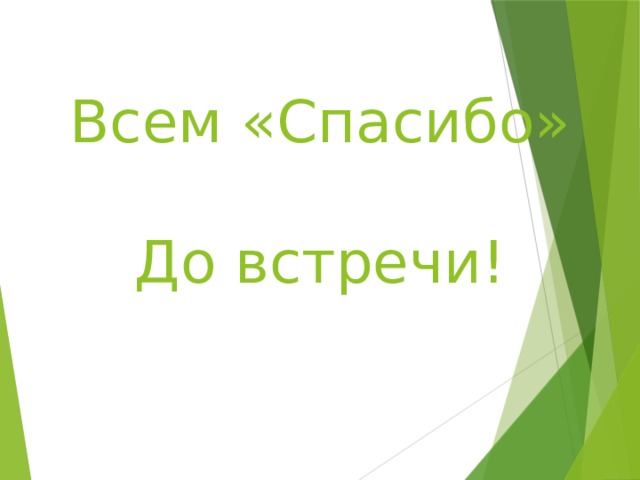Всем «Спасибо»    До встречи! 