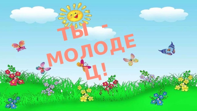 ТЫ - МОЛОДЕЦ! 