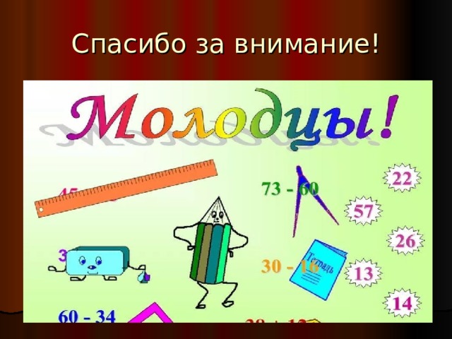 Спасибо за внимание! Спасибо за урок! 