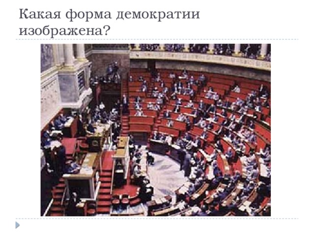 Какая форма демократии изображена? 