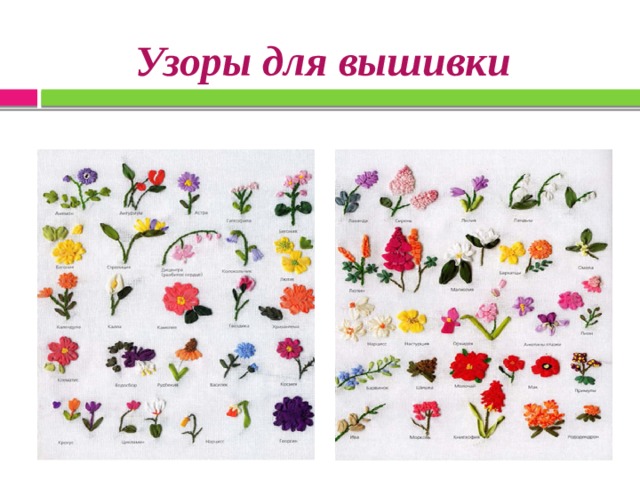 Узоры для вышивки 