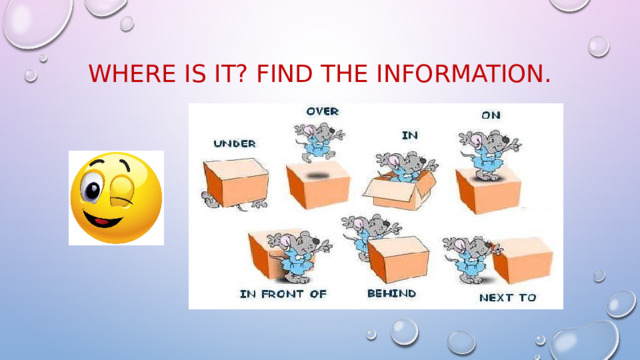 Where is it? Find the information. 
