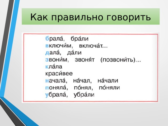 Как правильно говорить 
