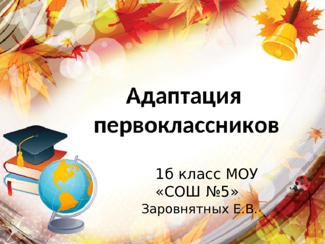 1б класс МОУ «СОШ №5» Заровнятных Е.В. 