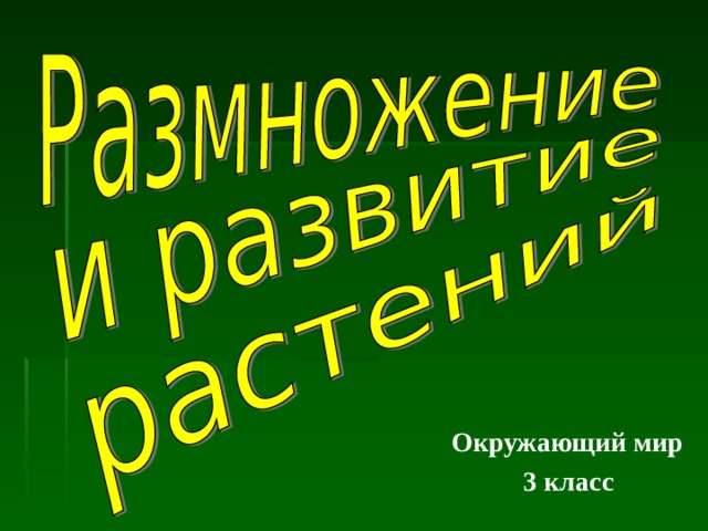 Окружающий мир 3 класс 