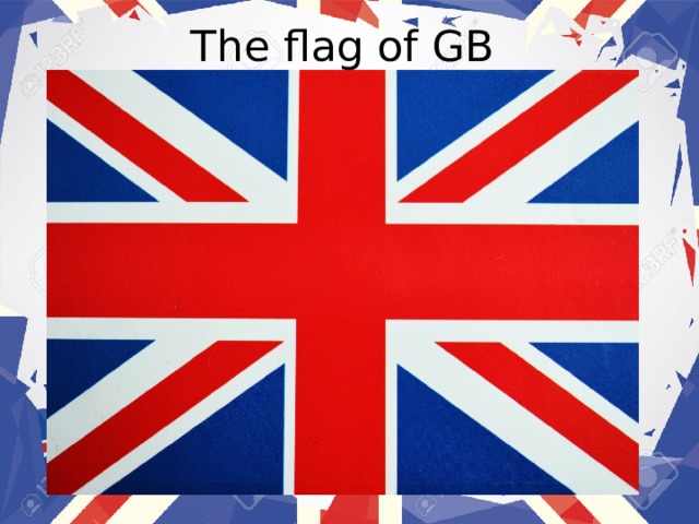 The flag of GB 