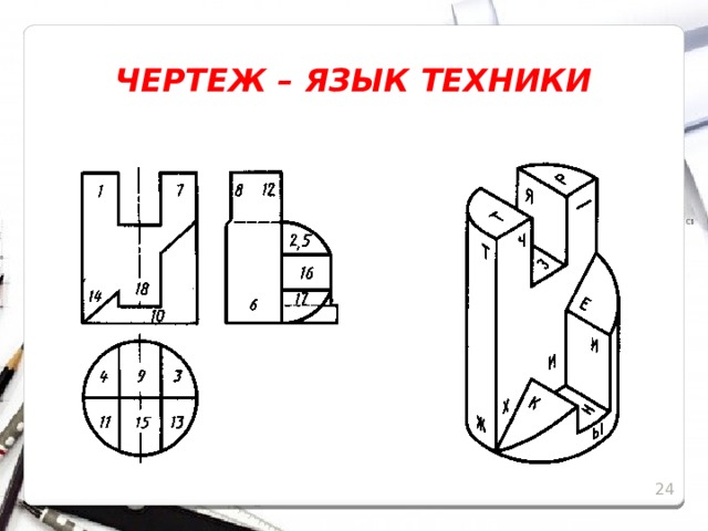 ЧЕРТЕЖ – ЯЗЫК ТЕХНИКИ 15 15 