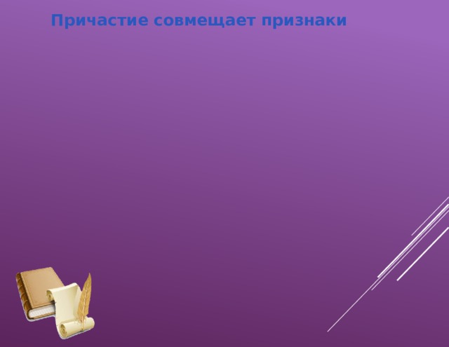 Причастие совмещает признаки 