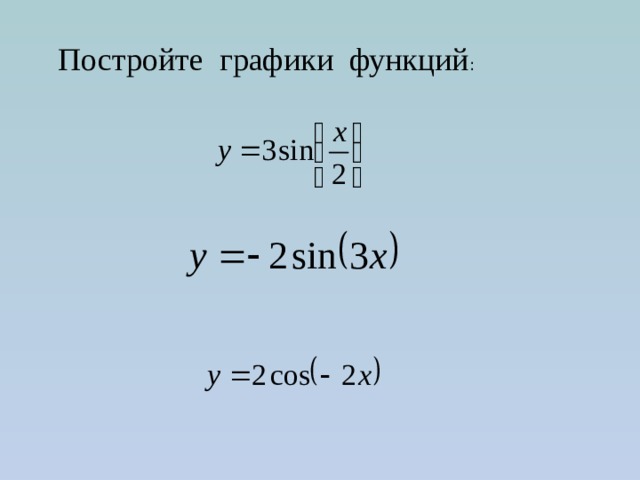Постройте графики функций : 