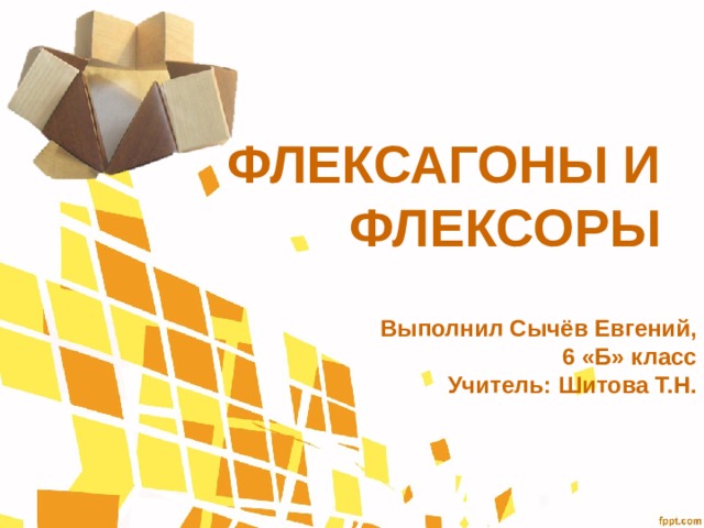 ФЛЕКСАГОНЫ И ФЛЕКСОРЫ Выполнил Сычёв Евгений, 6 «Б» класс Учитель: Шитова Т.Н. 