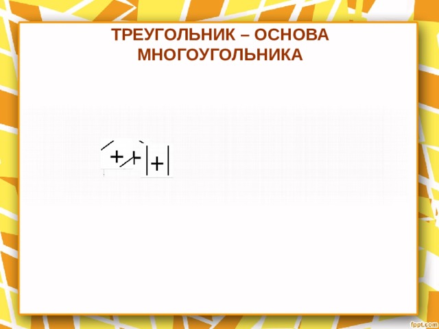 ТРЕУГОЛЬНИК – ОСНОВА МНОГОУГОЛЬНИКА 